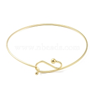 Zinc Alloy Wire Choker Necklace, Rigid Necklace for Women, Golden, Inner Diameter: 5-1/8 inch(13cm)(NJEW-F315-01G)