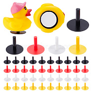 Olycraft 40 Sets 4 Colors Plastic Rubber Duck Mount Duck Plug, Rubber Duck Fixed Display Holder, Gift for Jeep Lover, Mixed Color, 2.6x3cm, 10 sets/color(ODIS-OC0001-70)