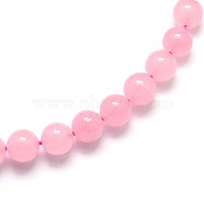 Natural Rose Quartz Round Beads Strands, 10mm, Hole: 1mm, about 39pcs/strand, 15 inch(G-O047-04-10mm)