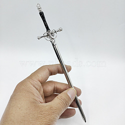 Alloy Flow Su Sword Hairpin Ancient Costume Headwear Hairpin Electroplating Pendant Sword, Platinum, size 2(ST0527220)