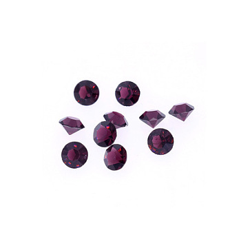 Glass Rhinestone Cabochons, DIY Accessories for Jewelry Pendant Making, Birthstone Color Style Rhinestone, Diamond Shape, Amethyst, 3mm, 20pcs/bag