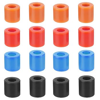 16Pcs 4 Colors Silicone Shock Absorber, Damping Standoff, Column, Mixed Color, 16x16mm and 18x18mm, Hole: 4mm and 8mm, 4Pcs/color