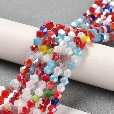 Opaque Solid Color Electroplate Glass Beads Strands(GLAA-F029-P4mm-A16)-4