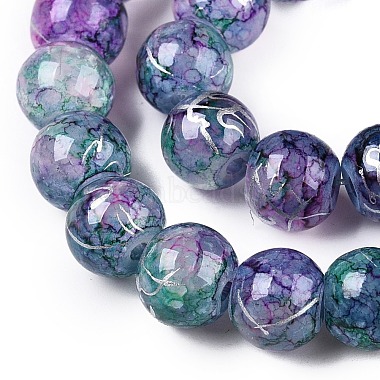 Drawbench Crackle Glass Beads Strands(GLAA-N006-8mm-05)-3