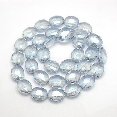 Faceted Electroplate Crystal Glass Oval Beads Strands(X-EGLA-F059B-13)-2