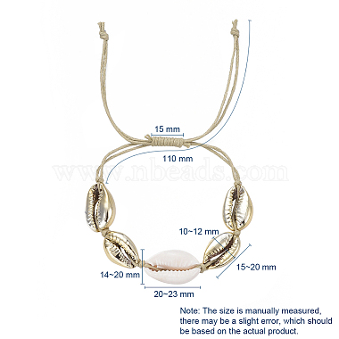 Adjustable Waxed Cotton Cord Braided Bead Bracelets Sets(X-BJEW-JB05121)-8