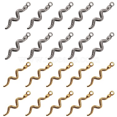 Golden & Stainless Steel Color Snake 304 Stainless Steel Pendants