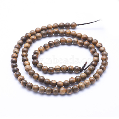 Natural African Padauk Wood Beads Strands(WOOD-P011-02-8mm)-2