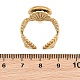 Shell Shape 304 Stainless Steel Cuff Ring Components(SA-CBA098D-03G-C)-3
