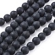 Chapelets de perles en obsidienne noire naturelle(G-F662-01-8mm)-1