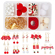 sunnyclue 141pièces kits de fabrication de boucles d'oreilles sur le thème de Noël à faire soi-même(DIY-SC0015-12)-1