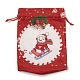 Рождественские прямоугольные тканевые сумки с джутовым шнуром(ABAG-P008-01A)-1
