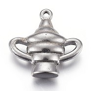 304 Stainless Steel Pendants, Trophy, Stainless Steel Color, 24x24.5x8mm, Hole: 1.8mm(STAS-P218-06)