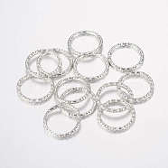 Iron Linking Rings, Closed but Unwelded, Ring, Platinum, 15x1.5mm, Hole: 12mm(IFIN-K032-03P)