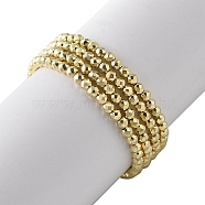 Electroplate Beads Strands, Faceted, Round, Light Gold Plated, 2x2mm, Hole: 0.5mm, about 186~209pcs/strand, 13.78~16.14''(35~41cm)(EGLA-H104-01I)