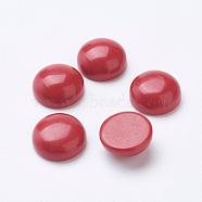 Synthetic Coral Cabochons, Half Round/Dome, 10x4.5mm(G-F501-03-10mm)