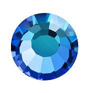 Preciosa&reg Crystal Hotfix Flatback Stones, Czech Crystal, Round(438 11 612 Chaton Rose VIVA 12 &reg), 00030 296 Bermuda Blue, SS12(3.3~3.5mm)(Y-PRC-HSS12-00030-296)