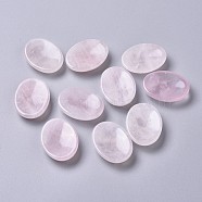 Natural Rose Quartz Massager, Worry Stone for Anxiety Therapy, Oval, 40x30x9mm(X-DJEW-F008-E04)