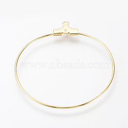 Brass Pendants, Hoop Earring Findings, Nickel Free, Real 18K Gold Plated, Ring, 18 Gauge, 39x36x1mm, Hole: 1mm(X-KK-T020-05G)