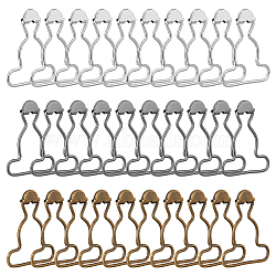 30Pcs 3 Colors Adjustable Iron Belt Strap Buckles, for Bib Pants Garment Accessories, Mixed Color, 47x41.5x3.5mm, Inner Diameter: 38x37.5mm, 10pcs/color(FIND-DC0004-66)