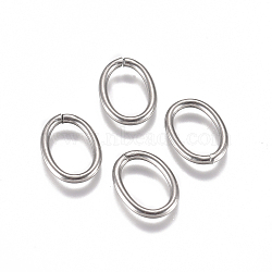 Non-Tarnish 304 Stainless Steel Jump Rings, Open Jump Rings, Oval, Stainless Steel Color, 13x9.5x1.5mm, Inner Diameter: 10x6.5mm(X-STAS-L234-144D)