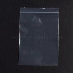 Plastic Zip Lock Bags, Resealable Packaging Bags, Top Seal, Self Seal Bag, Rectangle, White, 13x9cm, Unilateral Thickness: 2.1 Mil(0.055mm), 100pcs/bag(OPP-G001-F-9x13cm)