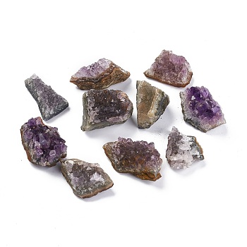 Raw Rough Natural Amethyst Cluster, Druzy Amethyst Specimen, for Home Display Decoration, Nuggets, 18~40x8~26x10~22mm