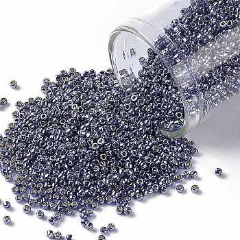 TOHO Round Seed Beads, Japanese Seed Beads, (PF567) PermaFinish Purple Metallic, 15/0, 1.5mm, Hole: 0.6mm, about 3000pcs/10g