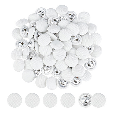 White Cloth Button