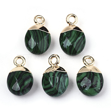 Synthetic Malachite Charms(G-N326-58E)-2