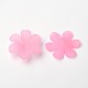 Pink Flower Frosted Clear Transparent Acrylic Beads for Jewelry DIY(X-PAF154Y-4)-1