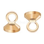 Brass Pendant Bails, Long-Lasting Plated, Real 18K Gold Plated, 4x3.5mm, Hole: 2mm, 20pcs/set(KK-BC0003-85G)