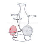 7-Slot Iron Easter Egg Display Stands, Metal Crystal Ball Sphere Display Rack for Home Decoration, Platinum, 15x13.5x20.3cm(ODIS-WH0058-21B-P)