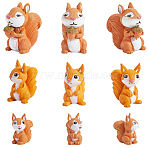 30Pcs 3 Styles PVC Plastic Squirrel Miniature Ornaments, Micro Landscape Home Dollhouse Accessories, Pretending Prop Decorations, Camel, 21~37x11~17x22.5~36.5mm(DJEW-SP0001-26)