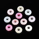 Plastic Beads, Imitation Jelly, Flat Round, AB Color Plated, Mixed Color, 8.5x4mm, Hole: 3mm, about 3125pcs/500g(KY-N026-34)