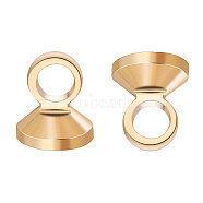 Brass Pendant Bails, Long-Lasting Plated, Real 18K Gold Plated, 4x3.5mm, Hole: 2mm, 20pcs/set(KK-BC0003-85G)