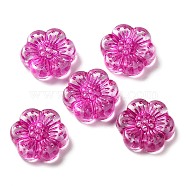 Transparent Acrylic Beads, Flower, Camellia, 12x13x3.5mm, Hole: 1.2mm, about: 1150pcs/500g(OACR-Z005-34)