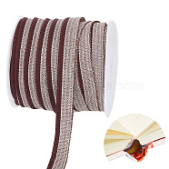 Elite 25 Yards Polyester Book Headbands, for Book Binding Decoration, with 1Pc Plastic Empty Spools, Coconut Brown, 1/2 inch(14mm)(OCOR-PH0001-83C)
