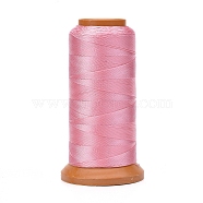 Polyester Threads, for Jewelry Making, Pink, 0.12mm, about 1640.41 yards(1500m)/roll(NWIR-G018-A-20)