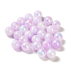 Opaque Acrylic Beads, Gradient Colorful, Round , Plum, 6mm, Hole: 1.8mm, about 5000pcs/500g(OACR-Z016-01B-03)