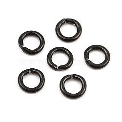 304 Stainless Steel Open Jump Rings, Ion Plating(IP), Black, 3.5x0.7mm, Inner Diameter: 2.3mm, 21 Gauge(SA-CBAF81C-01C-EB)