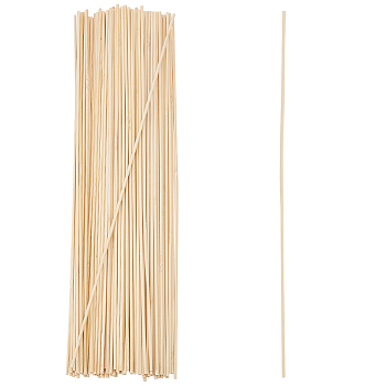 Round Bamboo Sticks, Dowel Rods, for Children Toy Building Model Material Supplies, PapayaWhip, 40x0.3cm