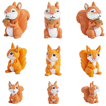30Pcs 3 Styles PVC Plastic Squirrel Miniature Ornaments, Micro Landscape Home Dollhouse Accessories, Pretending Prop Decorations, Camel, 21~37x11~17x22.5~36.5mm