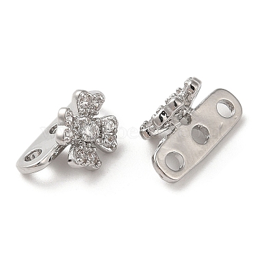 Brass Micro Pave Clear Cubic Zirconia Slide Charms(KK-P239-19P)-2
