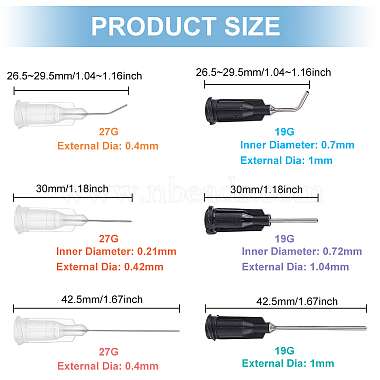 120Pcs 6 Style Plastic Fluid Precision Blunt Needle Dispense Tips(TOOL-BC0002-11)-2