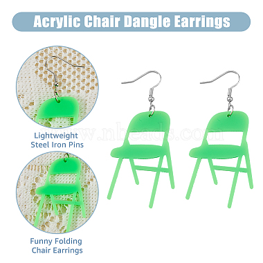 6 Pairs 6 Colors Acrylic Chair Dangle Earrings with Steel Iron Pins(EJEW-FI0001-56)-4