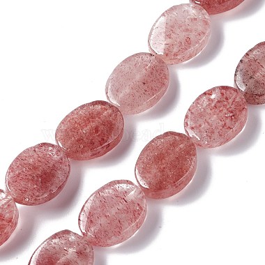 Oval Strawberry Quartz Beads