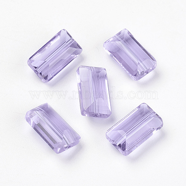 16mm Lilac Rectangle Glass Beads