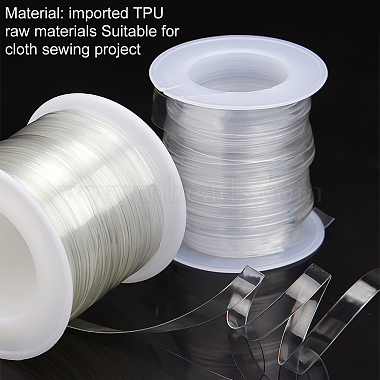 2 Rolls 2 Styles Invisible Stretchy TPU Plastic Transparent Elastic Strap(EW-NB0001-09)-4