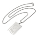 304 Stainless Steel Box Chain Rectangle with Muslim Islam Allah Pendant Necklaces(NJEW-M008-04P)-2